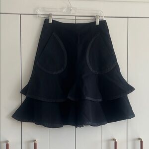 Chloe Black Layered skirt Sz 36 vintage and chic